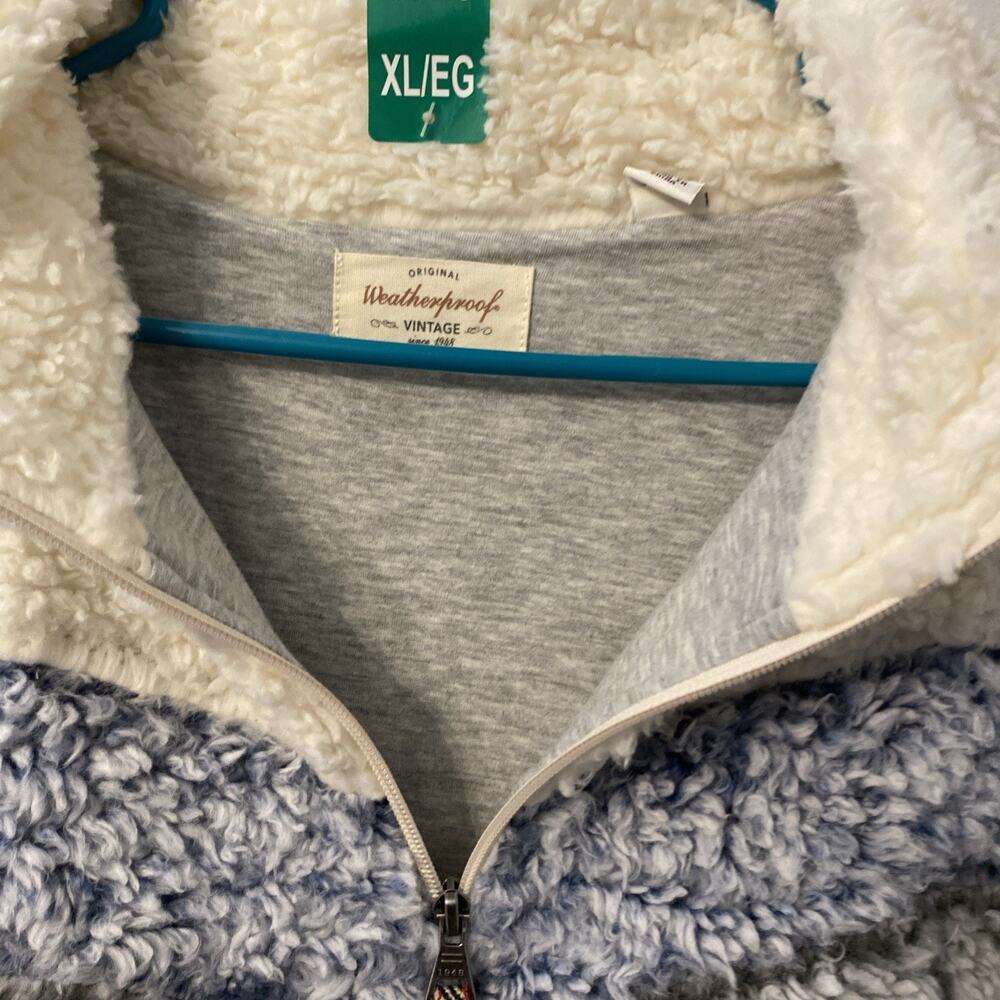 Weatherproof Vintage Ladies Sherpa 1/4 Zip Pullover Jacket SZ X LargeChevron NWT - Picture 6 of 7